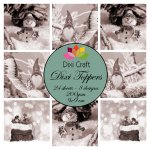 ETL017 Zestaw papierów Dixi Craft - toppers 9cmx9cm