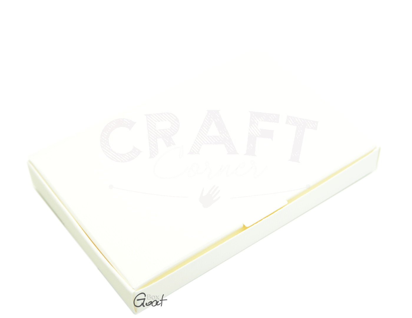 ID-2007 Pudełko na kartę podarunkową / wizytówki ecru pełne - GoatBox