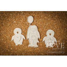 LA18606 Tekturka - Pingwiny z balonikami - Arctic Sweeties