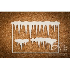 LA18618 Tekturka - Prostokątna ramka z soplami - Arctic Sweeties