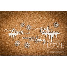 LA18625 Tekturka - Napisy Puszysty Śnieg - Arctic Sweeties