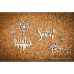 LA18626 Tekturka - Napisy Let it snow - Arctic Sweeties