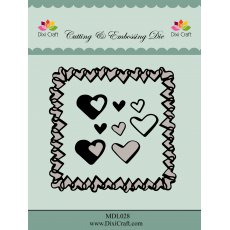MDL028 Wykrojnik DixiCraft - ramka serca