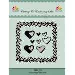 MDL028 Wykrojnik DixiCraft - ramka serca