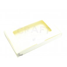 ID-2030 Pudełko na kartę podarunkową / wizytówki ecru z okienkiem - GoatBox