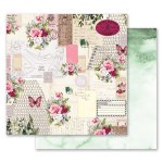 PM849269 Papier dwustronny metaliczny 30,5x30,5cm - Misty Rose - Scented Love Letter