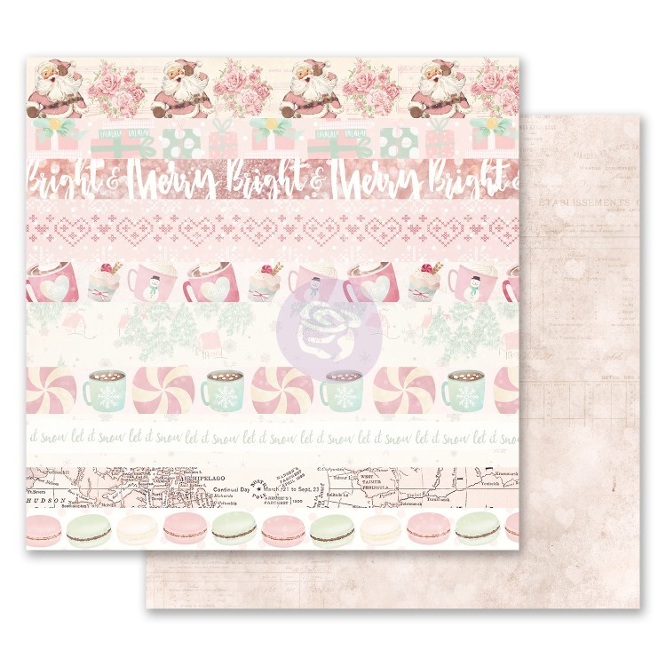 PM993504 Papier dwustronny metaliczny 30,5x30,5cm - Santa Baby- Let it Snow