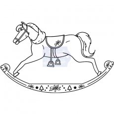 SDCSA6199 Stempel silikonowy Sweet Dixie - Rocking Horse-konik