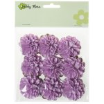 260268-996-1 Papierowe kwiatki dalie 4cm - 9 sztuk- LILA