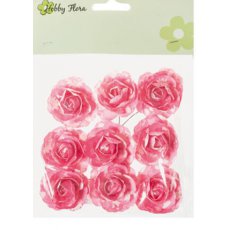 260270-996-6 Papierowe róże -9 szt-zestaw 6