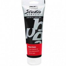 524111 Gesso Pebeo Black - grunt akrylowy czarny 250ml