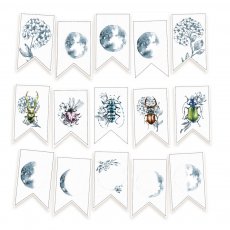 p13-369 Papierowy banerek / die cut New moon 15szt.