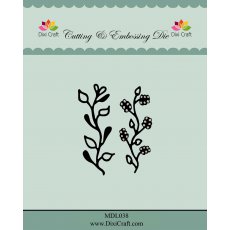 MDL038 Wykrojnik Dixi Craft -gałązki z listkami