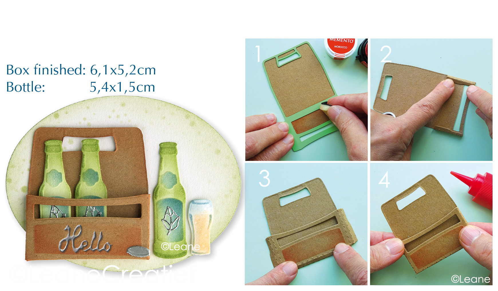 45.5602 Wykrojnik Leane Creatief - skrzynka z butelkami