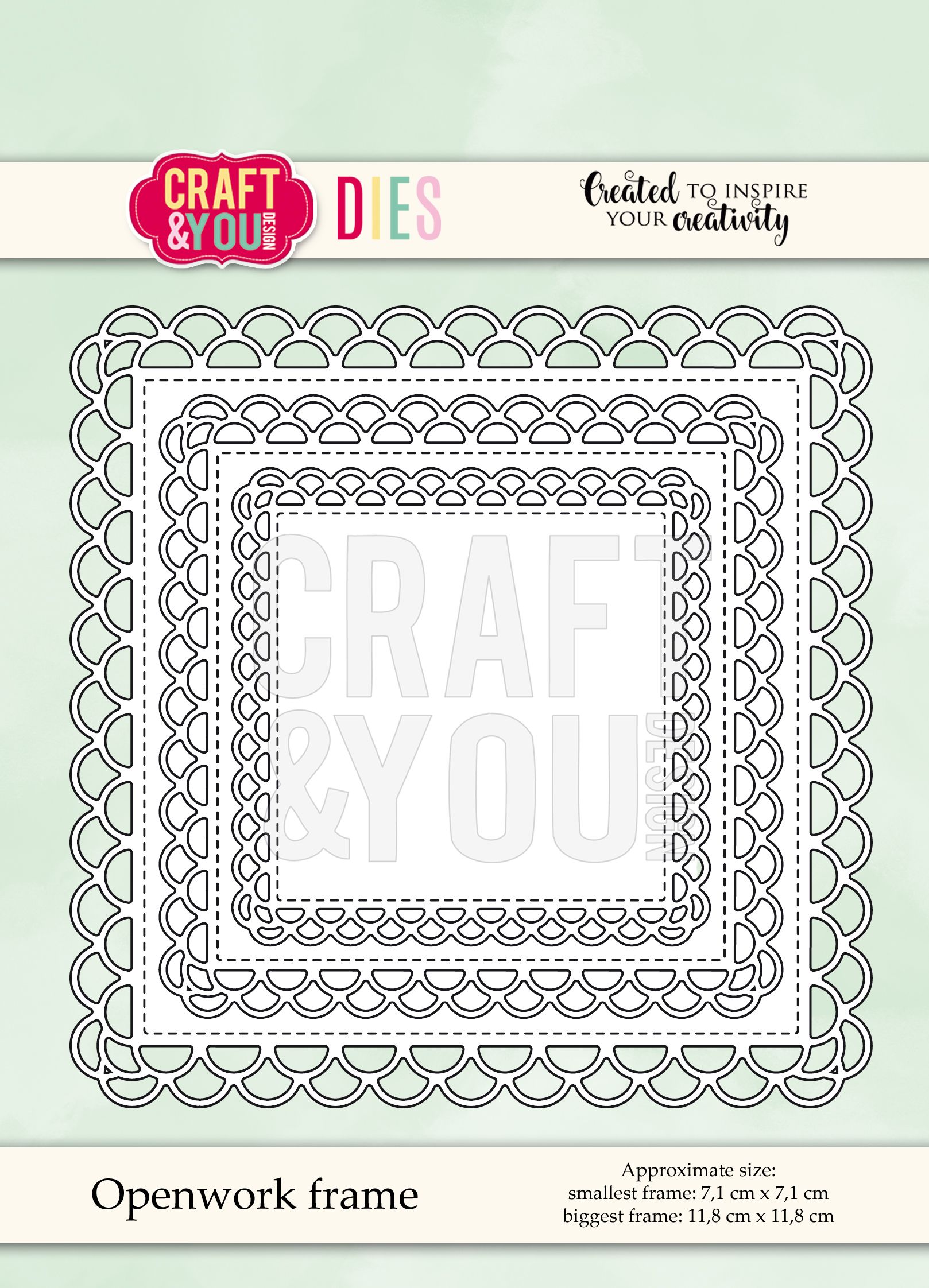 CW072 Wykrojnik /Die-Openwork frames-ramki 3 szt-Craft&You Design