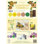 25.5794 Zestaw naklejki + pianka do kwiatów Leane Creatief - #4 żółty