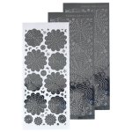  61.5824 Naklejki peel-of Leane Creatief - kwiatki - lustrzane srebrne