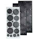 61.5831 Naklejki peel-of Leane Creatief - kwiatki - czarne