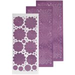 61.5855 Naklejki peel-of Leane Creatief - kwiatki - lustrzany fioletowy