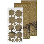 61.5862 Naklejki peel-of Leane Creatief - kwiatki - lustrzany złoty