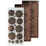 61.5879 Naklejki peel-of Leane Creatief - kwiatki - lustrzany brązowy