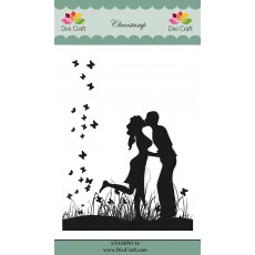 STAMP0134 Stemple Dixi Craft - całująca się para i motylki