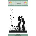 STAMP0134 Stemple Dixi Craft - całująca się para i motylki