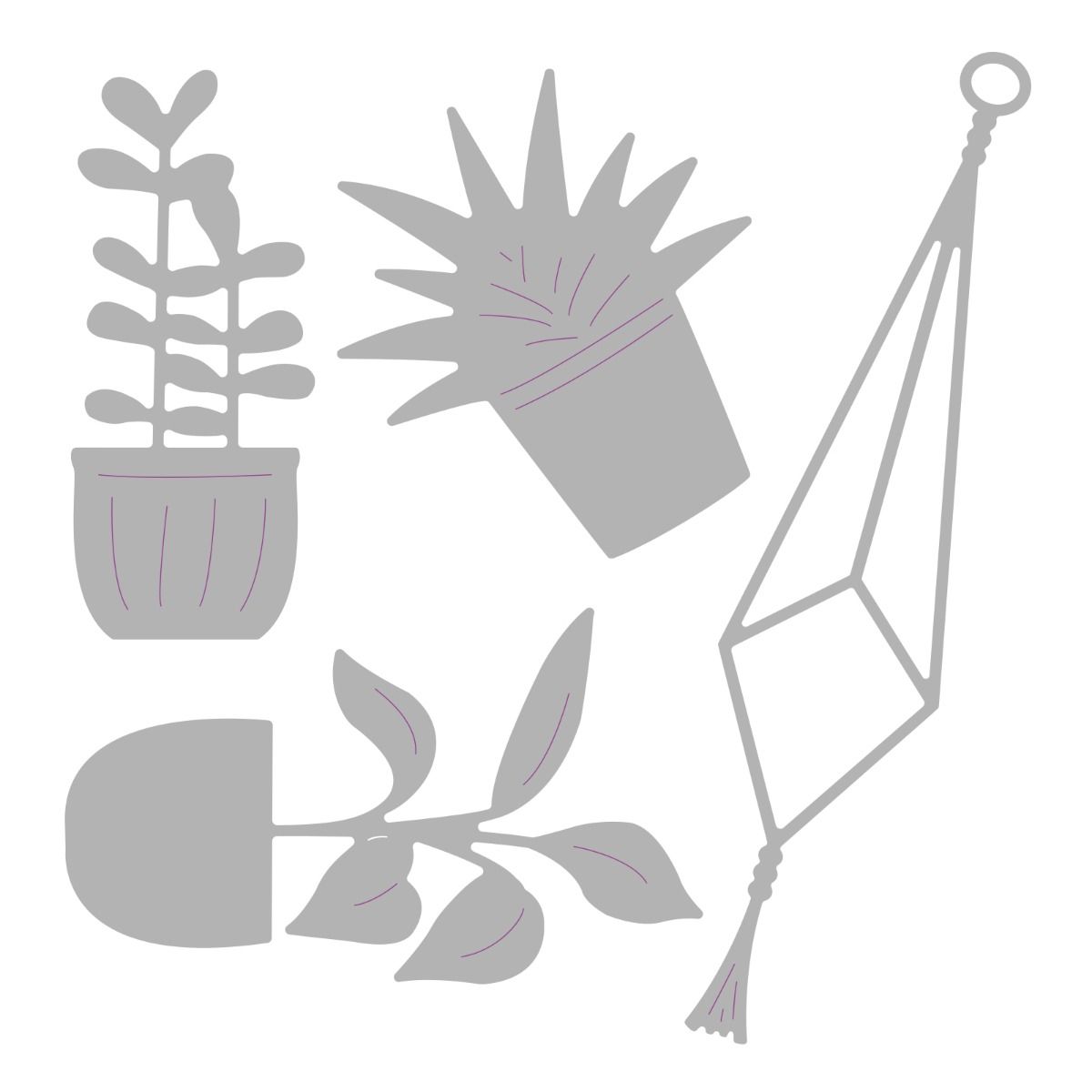 663321 Wykrojnik Thinlits Sizzix - Hanging Planter-wiszące doniczki
