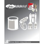 BLD1151 Wykrojnik By Lene - pędzle i wiaderko z farbą