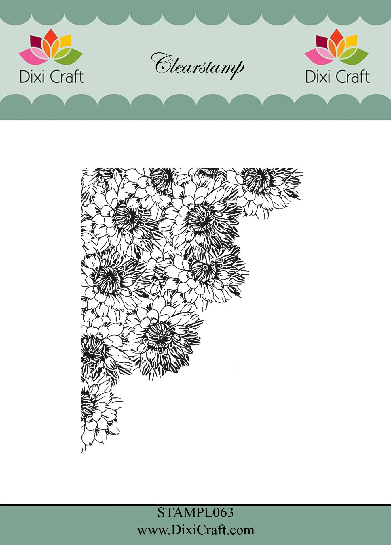 STAMPL063 Stemple Dixi Craft - narożnik kwiatowy