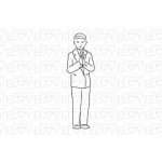 STM-18415 Stempel gumowy - Chłopiec modlący się - White and Innocent