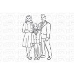 STM-18417 Stempel gumowy - Chłopiec z rodzicami - White and Innocent