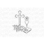 STM-18418 Stempel gumowy - Kompozycja z kielichem - White and Innocent