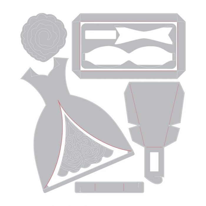 663577 Wykrojnik Thinlits Dress Box - pudełko sukienka