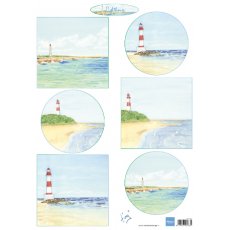 IT611 Arkusz A4 - Marianne Design - Tiny's Light houses - Latarnia morska