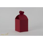 RzP-095 Pudełko na upominki z okrągłym zamknięciem - czerwone - 8x8x10