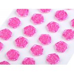 740955-3 Różyczki samoprzylepne śr 11 mm - RÓŻOWO-FIOLETOWE