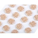 740955-4 Różyczki samoprzylepne śr 11 mm - JASNY BEŻ