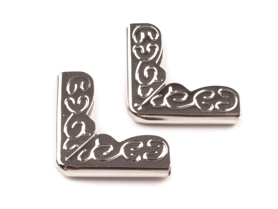 Narożniki do albumów ornamentowe 1 sztuka-srebrny nikiel