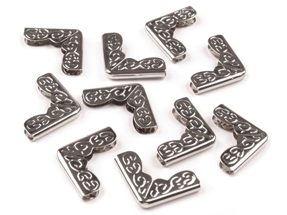 Narożniki do albumów ornamentowe 1 sztuka-srebrny nikiel