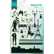 CS1027 Stempel akrylowy - Silhoutte Paris - sylwetki w Paryżu