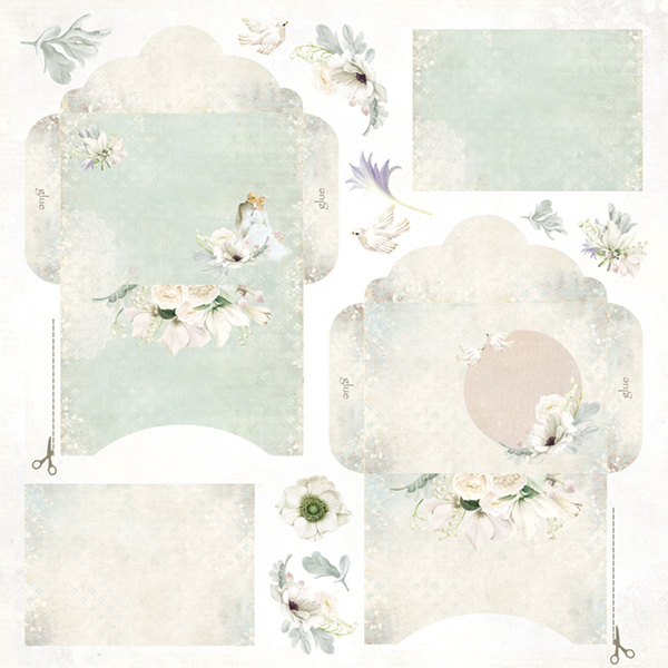 CP-ST08 Papier jednostr.-elementy-koperty + karneciki- 30,5x30,5 Sweet Time