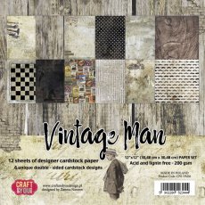 CPS-VM30 Zestaw papierów 30,5x30,5 cm Craft&You Design-Vintage Man