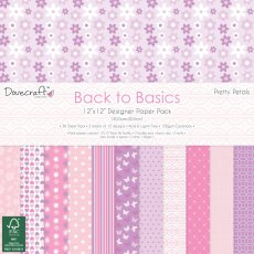 DCPAP121 Zestaw papierów 30,5x30,5cm Back to Basic Pretty Petals