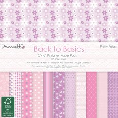 DCPAP123 Zestaw papierów 15x15cm Back  to Basics Pretty Petals