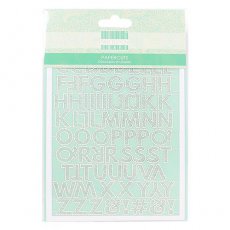 FEPPC007 Wycinanki z białego papieru -Alfabet