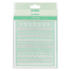 FEPPC012 Wycinanki z białego papieru -Borders - szlaczki