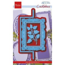 LR0608 Wykrojnik - Marianne Design - Vertical Folding Die - Rectangle - ozdobna ramka i gałązka