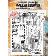 #111 AAll&Create - Stemple A4 - English Postcard