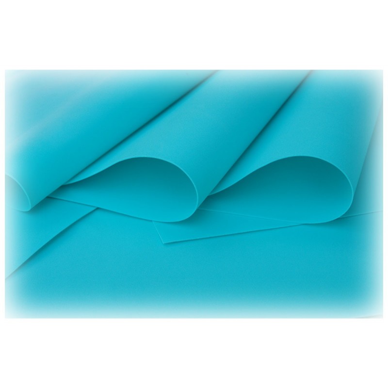 m028 Pianka Foamiran 29cmx34cm TURKUSOWY